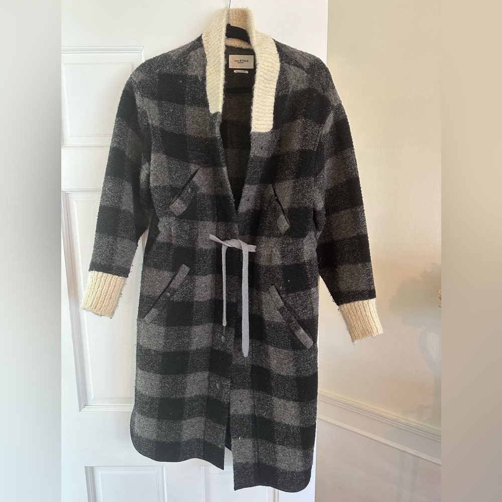 Isabel Marant (etoile) Plaid Wool Long Jacket